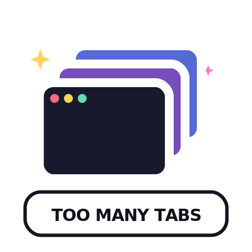 TOO MANY TABS G7 sticker